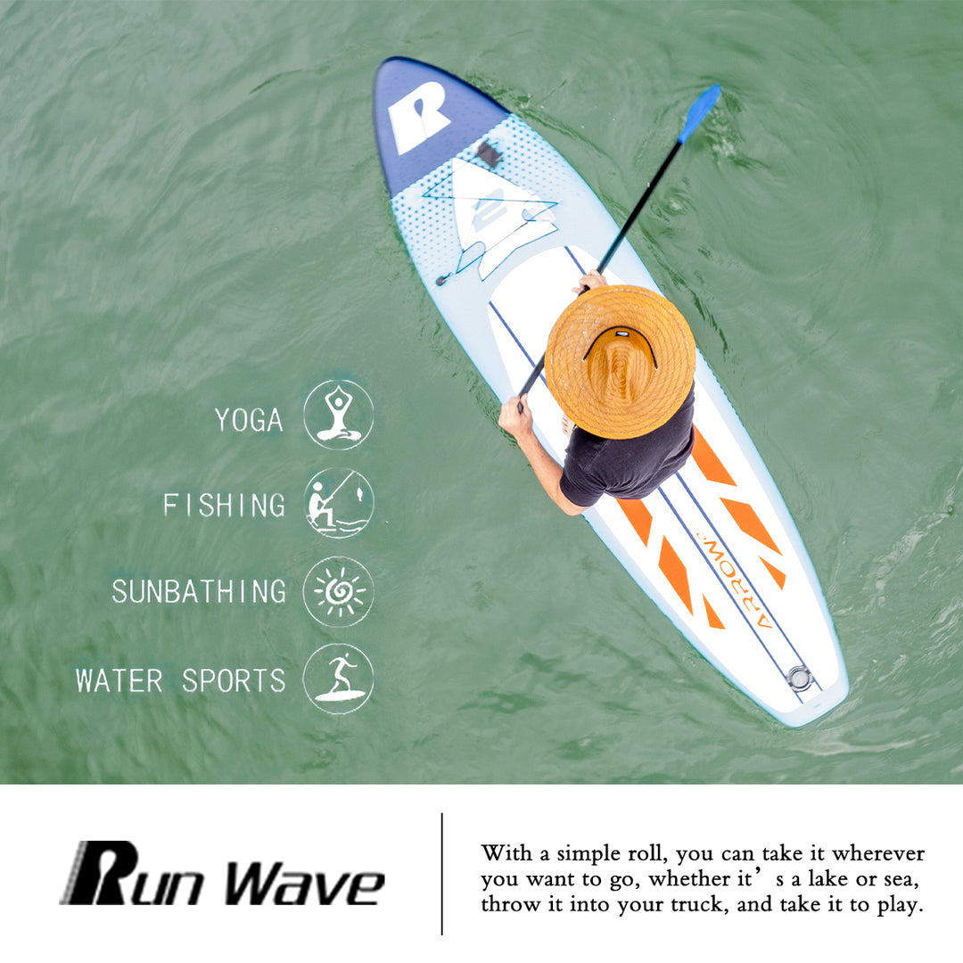Inflatable Stand Up Paddle Board 11'×33''×6''(6'' Thick) Non-Slip Deck with Premium SUP Accessories | Wide Stance, Bottom Fins for Surfing Control | Youth Adults Beginner(ARROW)