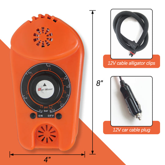 Paddle Board Pump SUP Electric Pump Dual Stage High Pressure 20 PSI 12V DC Car Connector Air inflator for ISUP Kayak Tent and Inflatable Boats