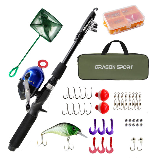 Kids Fishing Pole | With Net,Travel Bag,Rod | for Boys and Girls, Youth or Beginners | www.runwave.cn