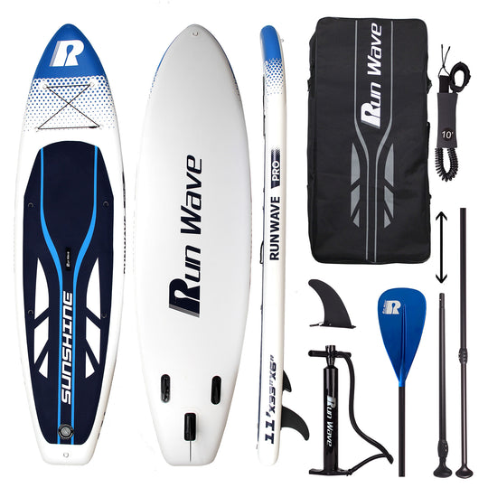 Run Wave Inflatable Stand Up Paddle Board 11'×33''×6'' | Youth Adults Beginner | SUNSHINE