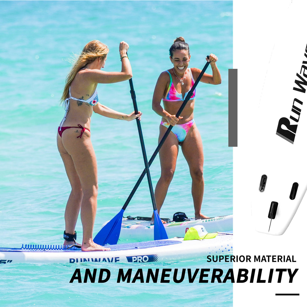 Run Wave Inflatable Stand Up Paddle Board 11'×33''×6'' | Youth Adults Beginner | SUNSHINE