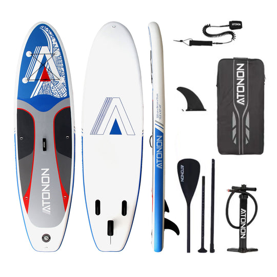 Run Wave Inflatable Stand Up Paddle Board 10.6'×33''×6'' | Youth Adults Beginner | BLUE-A