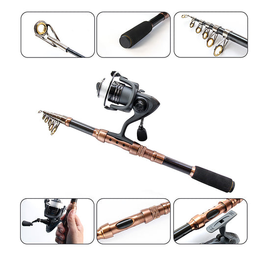 Telescopic Fishing Rod | Reel Combos Full Kit Fishing Accessories | Fishing Gear Set | Suitable for Beginners Adults | runwave.cn