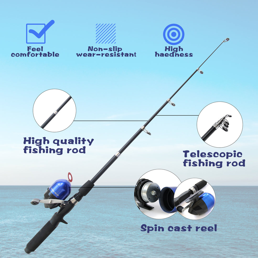 Kids Fishing Pole | With Net,Travel Bag,Rod | for Boys and Girls, Youth or Beginners | www.runwave.cn