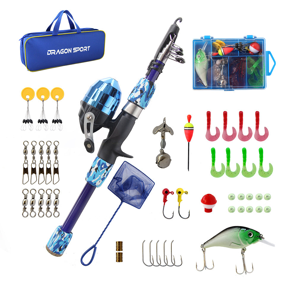 Kids Fishing Pole | With Net,Travel Bag,Rod | for Boys and Girls, Youth or Beginners | www.runwave.cn